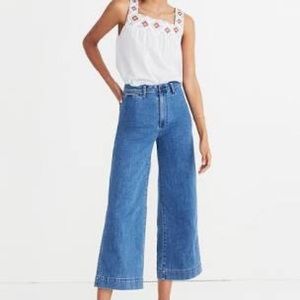 Madewell Emmet Slim Wide Leg Crop Jean
